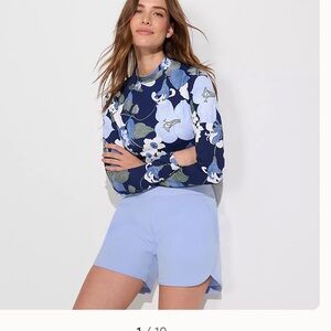 NWT LANDS END 5” Board Shorts, 16P,  UPF50, Cloud Blue, Att.Panty, SOLD OUT